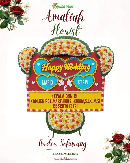 Papan Bunga Pernikahan Turida